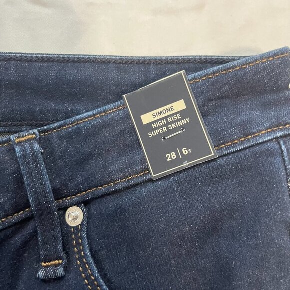 Abercrombie & Fitch Simone High Rise Super Skinny Dark Wash (NWT) | Size 6S - Picture 3 of 7